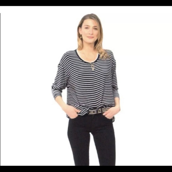 CAbi Tops - Cabi Crosswalk Top Small Black & White